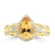 1.55ct Yellow Beryl Rings with 0.213tct Diamond set in 18K Yellow Gold