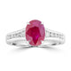 2.03ct Ruby Rings with 0.248tct Diamond set in 18K White Gold