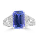 4.11ct Tanzanite Rings with 0.27tct Diamond set in 18K White Gold