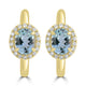 2.052ct Aquamarine Earrings with 0.311tct Diamond set in 18K Yellow Gold