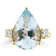 7.35ct Aquamarine Rings with 0.34tct Diamond set in 18K Yellow Gold