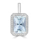 4.76ct Aquamarine Pendants with 0.264tct Diamond set in 18K White Gold