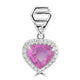 2.17ct Pink Sapphire Pendants with 0.168tct Diamond set in 18K White Gold