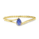 6.45ct Tanzanite Bangles with 0.43tct Diamond set in 18K Yellow Gold