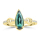 0.87ct Tourmaline Rings with 0.097tct Diamond set in 18K Yellow Gold