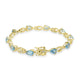 7.51ct Aquamarine Bracelets with 0.46tct Diamond set in 18K Yellow Gold