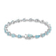 7.159ct Aquamarine Bracelets with 0.427tct Diamond set in 18K White Gold