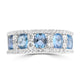 1.41ct Aquamarine Rings with 0.746tct Diamond set in 18K White Gold