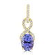 1.44ct Tanzanite Pendants with 0.148tct Diamond set in 18K Yellow Gold