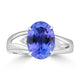 3.68ct Tanzanite Rings with 0.07tct Diamond set in 18K White Gold