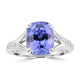 4.3ct Tanzanite Rings with 0.16tct Diamond set in 18K White Gold