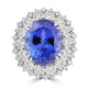 8.77ct Tanzanite Rings with 1.793tct Diamond set in 18K White Gold