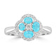 0.6ct Paraiba Rings with 0.172tct Diamond set in Platinum 950