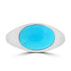 4.94ct Turquoise Rings set in 14K White Gold