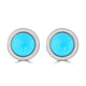 10.43ct Turquoise Earrings with 0.336tct Diamond set in 14K White Gold