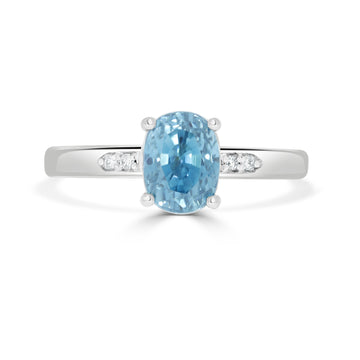 New Luxury Premium Blue Oval AAA+ Quality Zircon Diamond Jewelry Rings