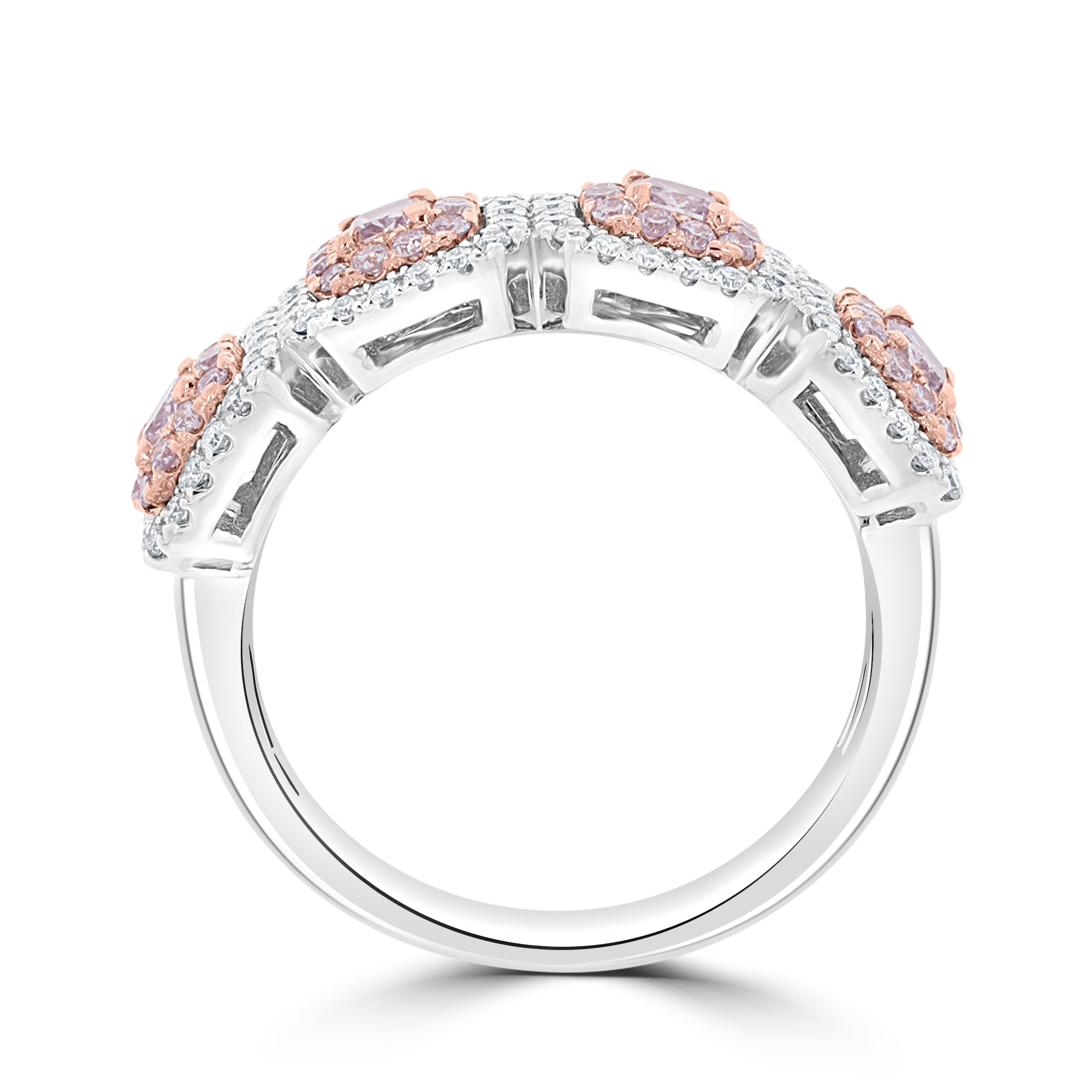 Gorgeous 14K Rose Gold and Pink Diamond (.45ct) Engagement Ring - Pink  Diamond Rings