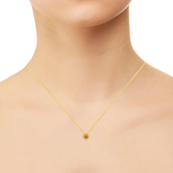 6.63ct Opal Necklaces set in 14K Yellow Gold